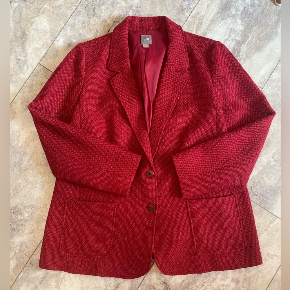 J. Jill Red wool blazer